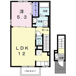 アプファールドⅡ【2階】の間取り