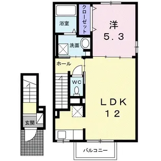 アプファールドⅡ【2階】の間取り