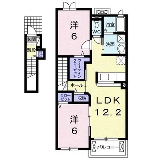 オーブ・メゾンB【2階】の間取り