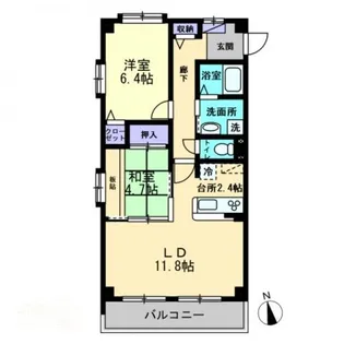 フォブール・エテルナ日暮【2階】の間取り