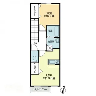 フォブール工学部前【2階】の間取り