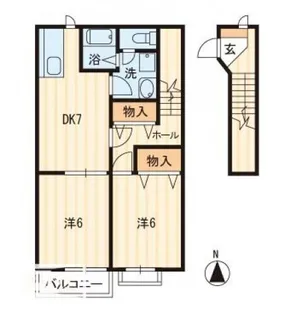 ラッフルズティファニー【B204号室】の間取り