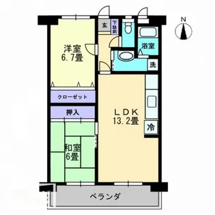 サンクトーム屋島【5階】の間取り