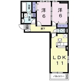 マリナ・デル・レイⅠ【1階】の間取り