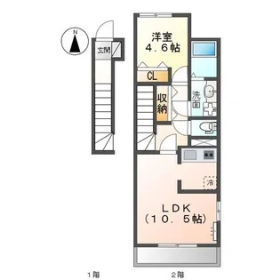 ソレイユ元山町Ⅰ【2階】の間取り