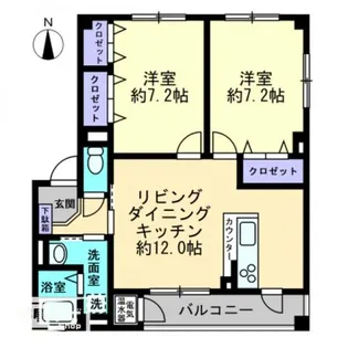 フォブール・セレネⅡ【201号室】の間取り