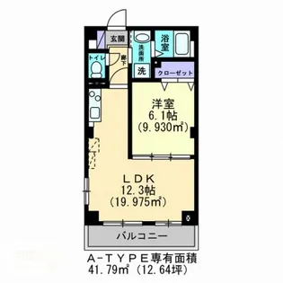 パークサイドヒルズ伏石【2階】の間取り