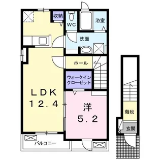 ソルテ【201号室】の間取り
