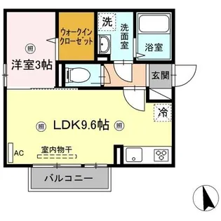 スカイブルー B棟【2階】の間取り