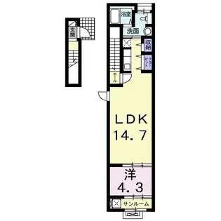 ルーベル柞原 Ⅱ【2階】の間取り