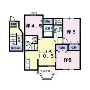 メゾニティ 川西B【2階】の間取り