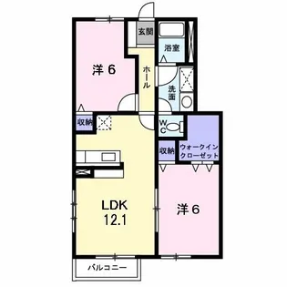 ピースフルハイツ B【102号室】の間取り