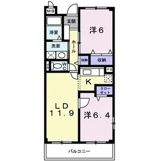 ファインヴァルト【2階】の間取り