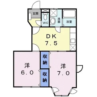アルペジオ南 A【1階】の間取り