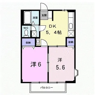ニューシティカームHIRAOK【1階】の間取り