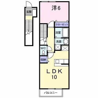 ヴィラ エンゼル Ⅲ【2階】の間取り