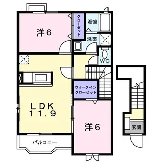 アルカンシェルB【2階】の間取り