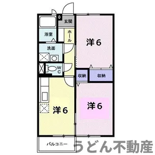 メゾンジャルダン黒嶋B【2階】の間取り