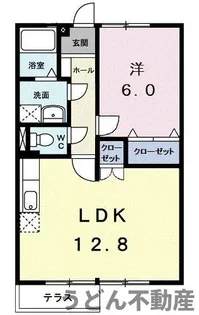 メゾンジャルダン黒嶋A【1階】の間取り