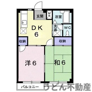 エルディム西本A【2階】の間取り