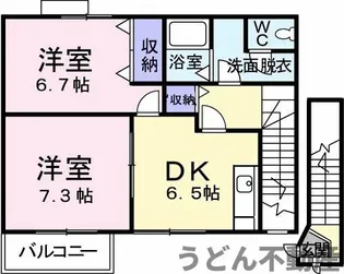 オーブリー栗熊【2階】の間取り