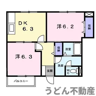 オーブリー栗熊【1階】の間取り