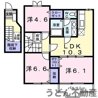 グランドハイツ南館【2階】の間取り