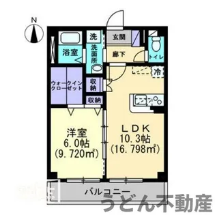 ウエストレガシーEMレジデンス【201号室】の間取り
