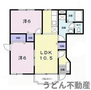 エターナル・パレスC【1階】の間取り