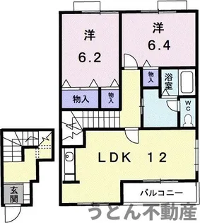 パレス・ニュールミネⅡ A【203号室】の間取り