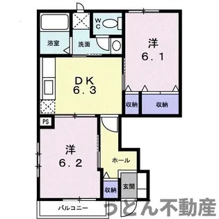 フローラ・フラッツ C【1階】の間取り