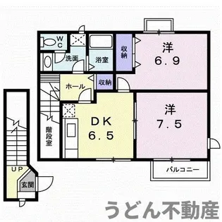ホワイト・バーチ・ヴィラ【2階】の間取り