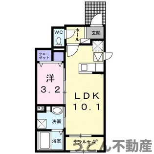 グノシエンヌ・ルージュ【1階】の間取り