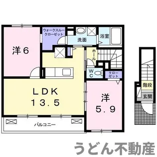 ロッソ・カロータE【2階】の間取り