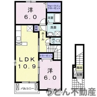 ロータス坂本E【2階】の間取り