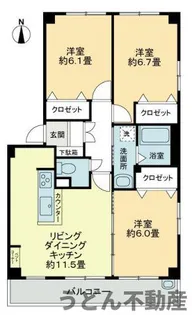 グリーン フォブール・B【3階】の間取り