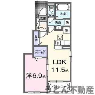 ウェルリッチ善通寺 Ⅱ【1階】の間取り