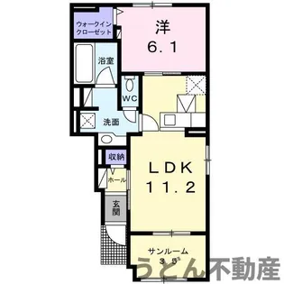 エンジェル・コートMY Ⅰ【102号室】の間取り