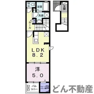 ルーベル宇多津ⅡC【2階】の間取り