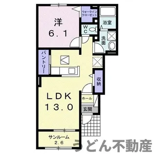 ルーベル宇多津東 Ⅱ【1階】の間取り