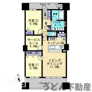 アルファタワー桜町【504号室】の間取り