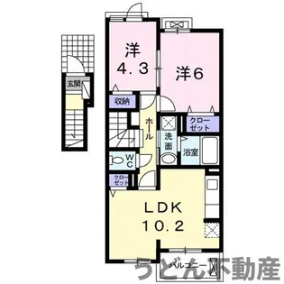 アメニティB【202号室】の間取り