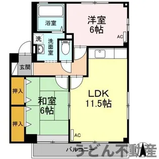 レインボーガーデン D棟【3階】の間取り