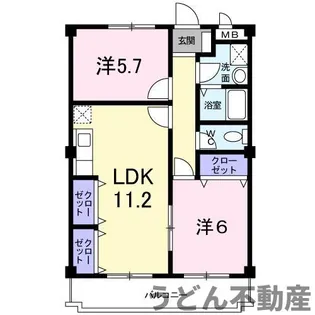 マリッチ溝渕Ⅰ【1階】の間取り