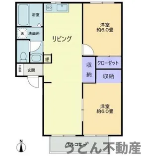 フォブールK・T(A)【A102号室】の間取り