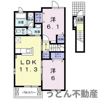 サニープレイスⅡ B【2階】の間取り