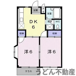 エルディムピーチ【1階】の間取り