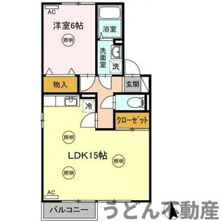 エクセレンスファミール木太 A棟【2階】の間取り