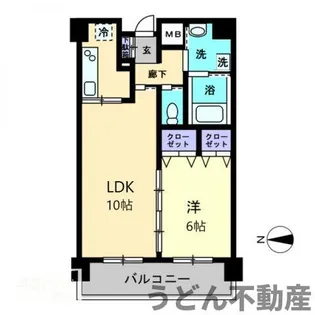 アルファレガロ栗林【403号室】の間取り