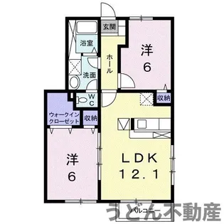 ヴィラ なのはな C【1階】の間取り